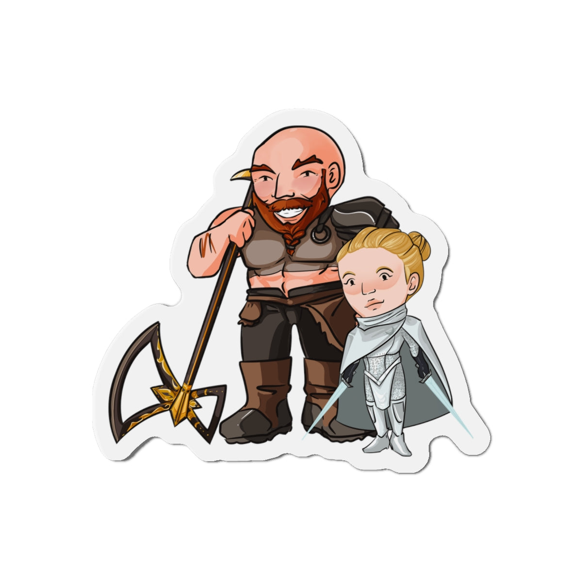 Dot and Mars Magnet (Chibi-Style)