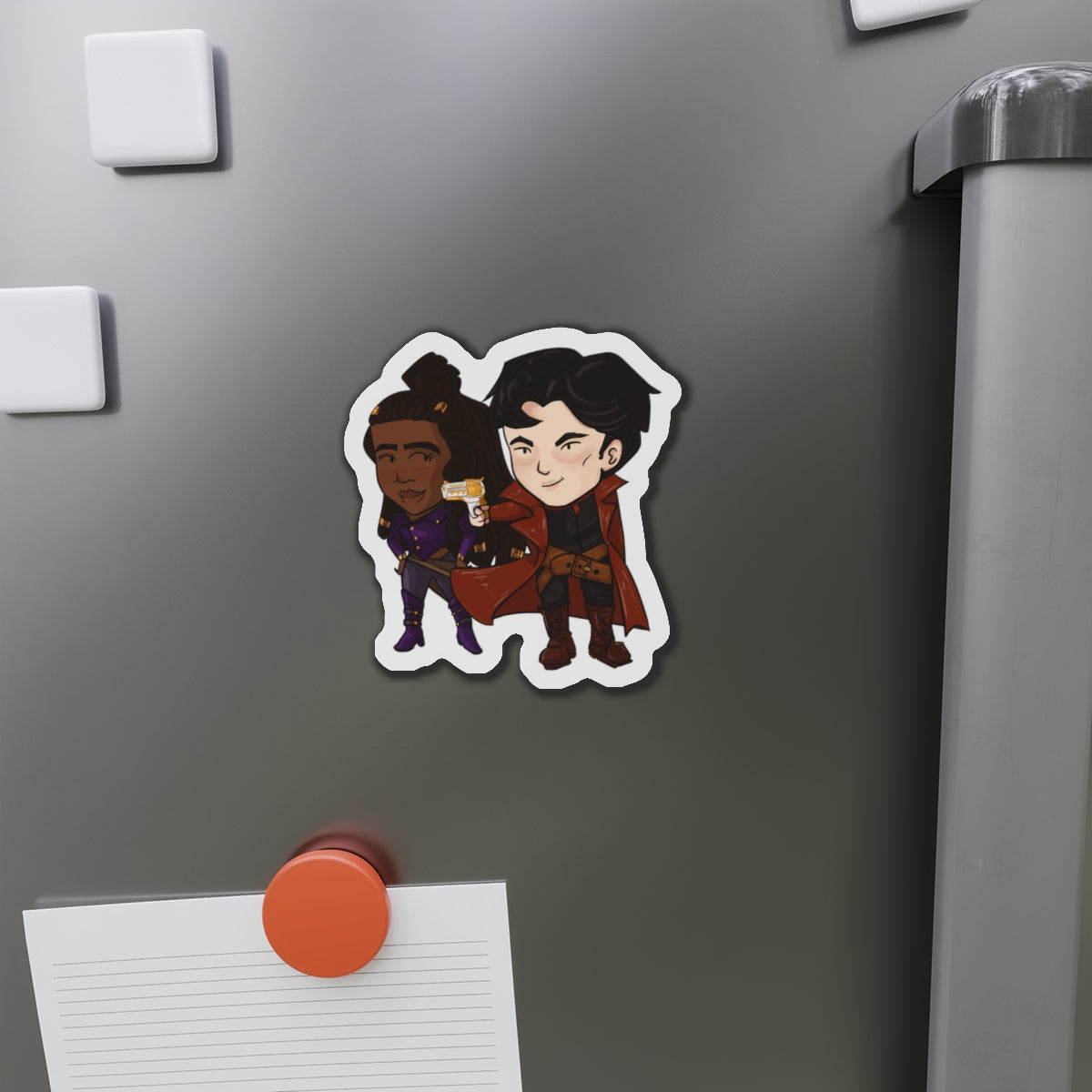 Grey and Minn Magnet (Chibi-Style)