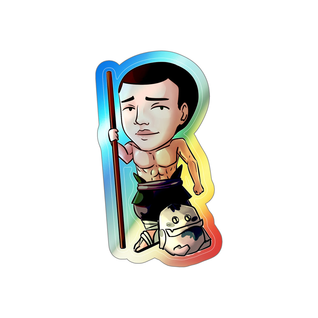 Eddie with Little Izzy Holographic Sticker (Chibi-Style)