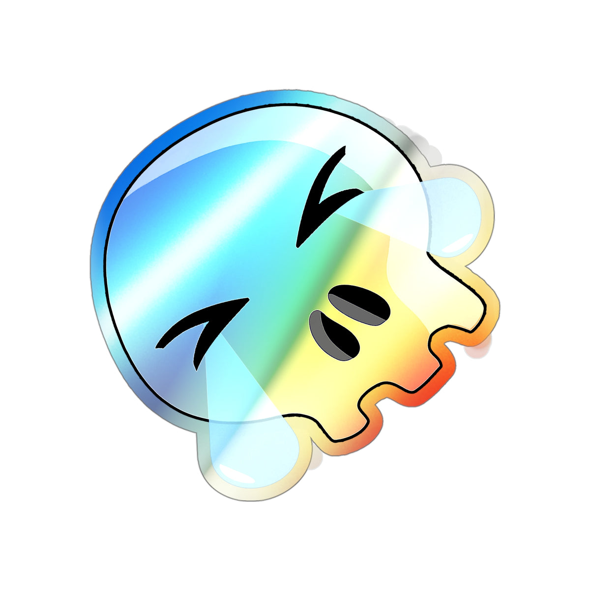 ROFL Skull Holographic Sticker