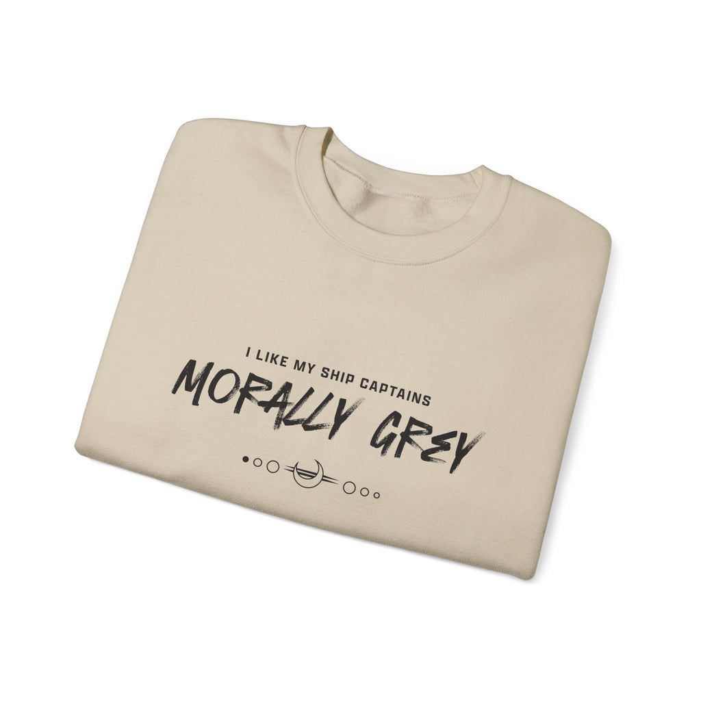 I Like My Ship Captains Morally Grey Crewneck Sweatshirt