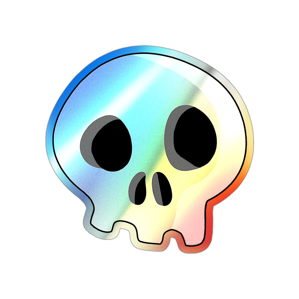Trench Skull (No Jaw) Holographic Sticker