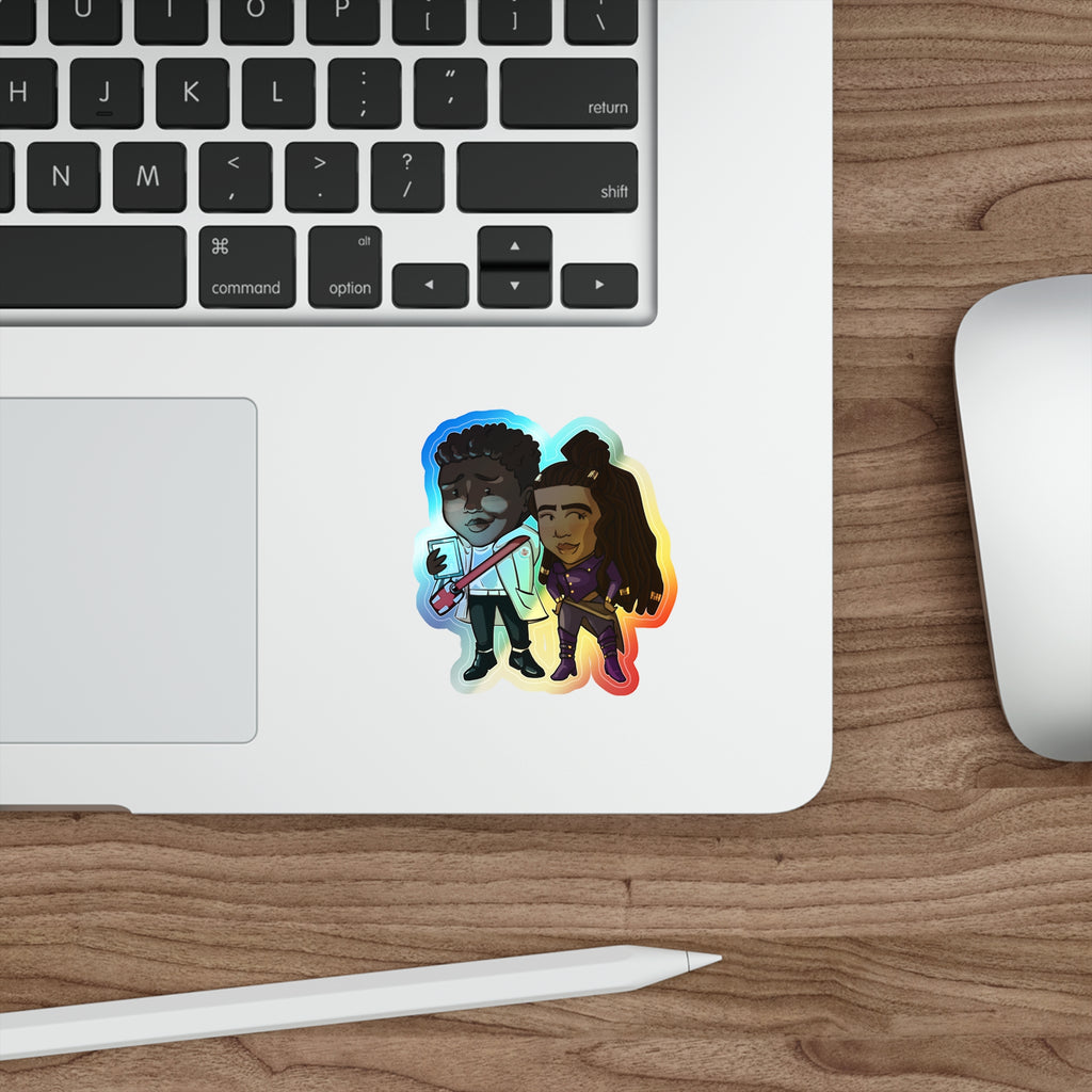 Minn and Farlow Holographic Sticker (Chibi-Style)