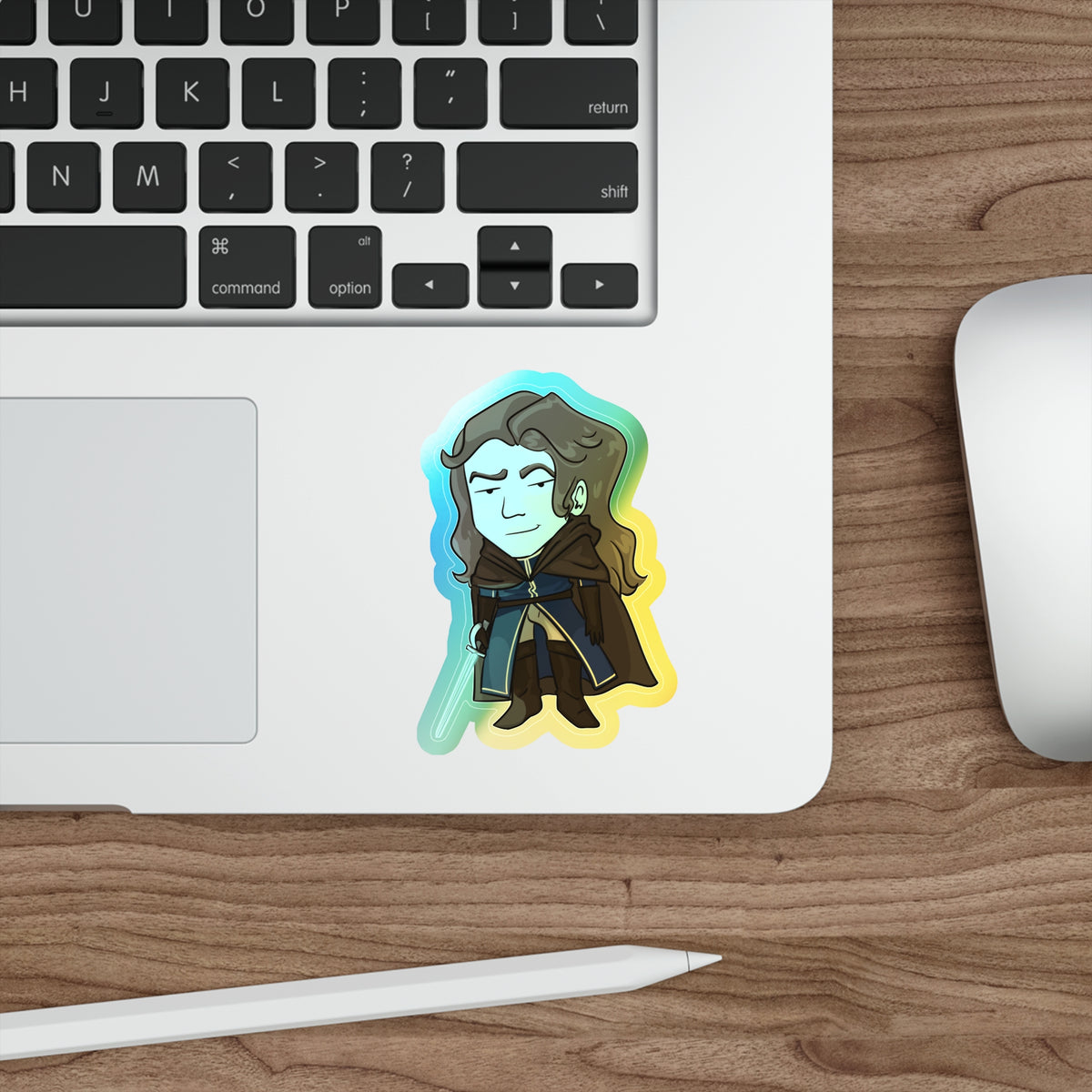 Cello Holographic Sticker (Chibi-Style)