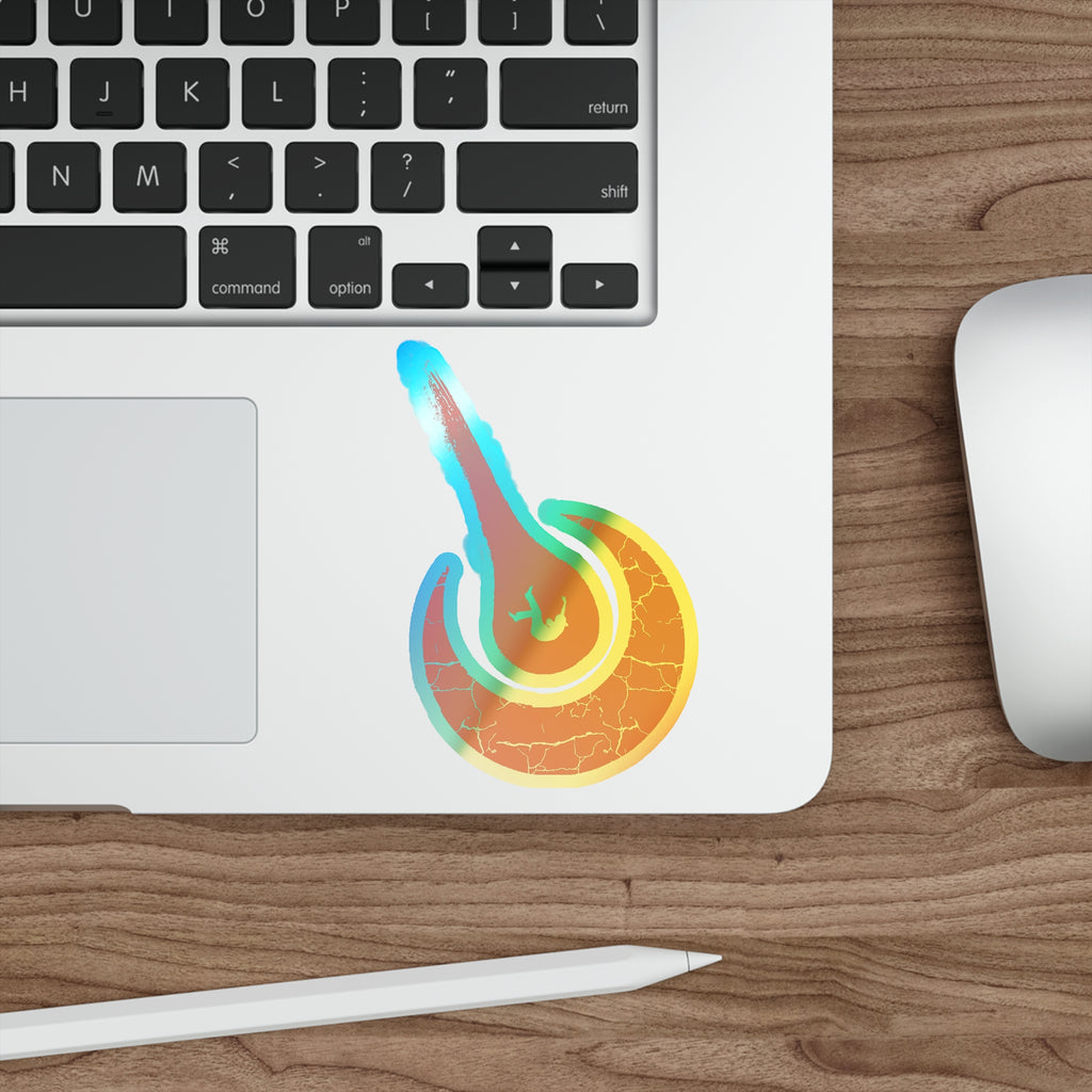 Maurice Africh Logo Holographic Sticker (Scarlet)