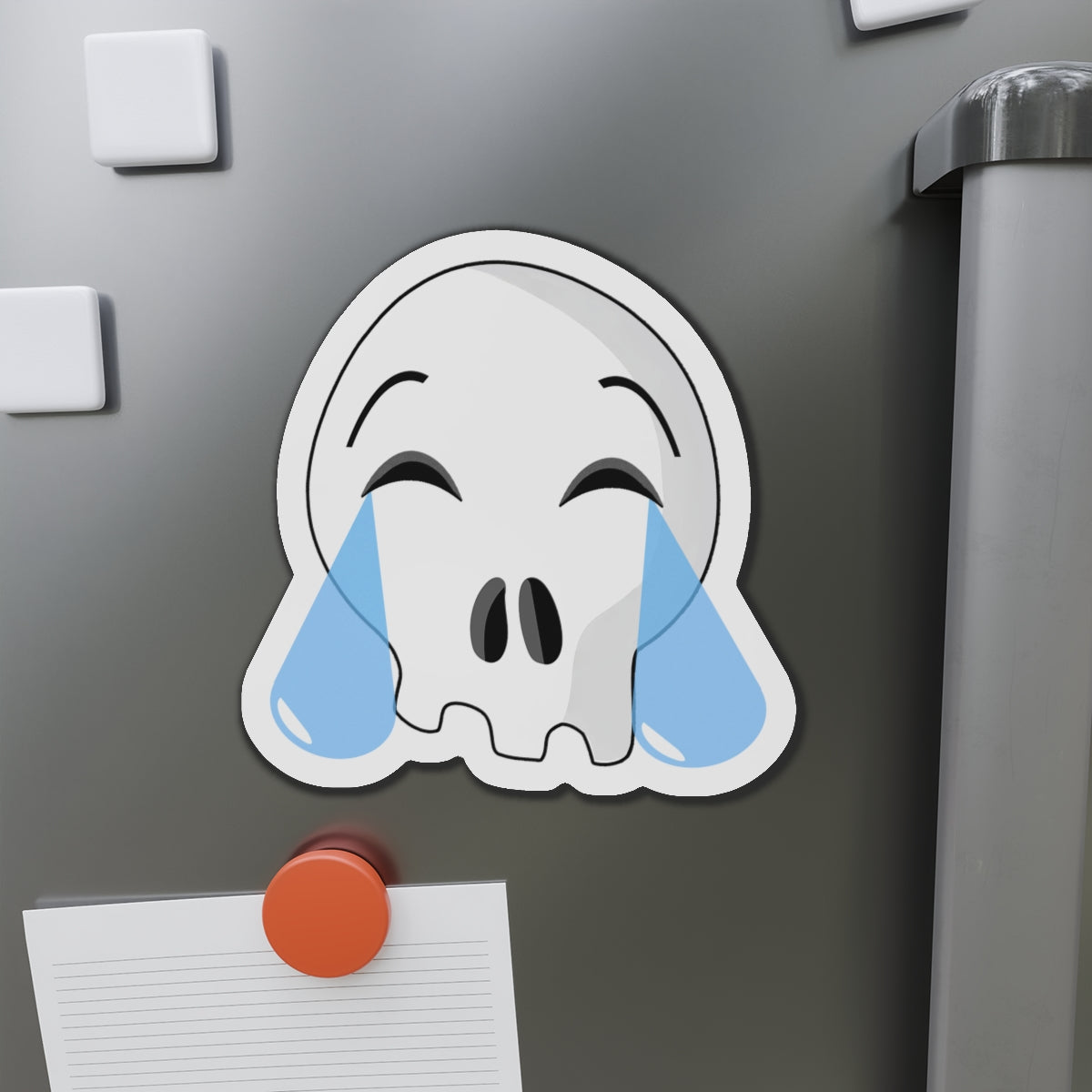 Laughing Crying Skull Magnet