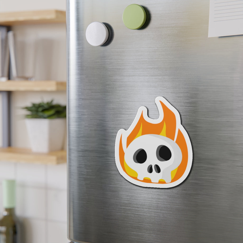 Flaming Skull Magnet