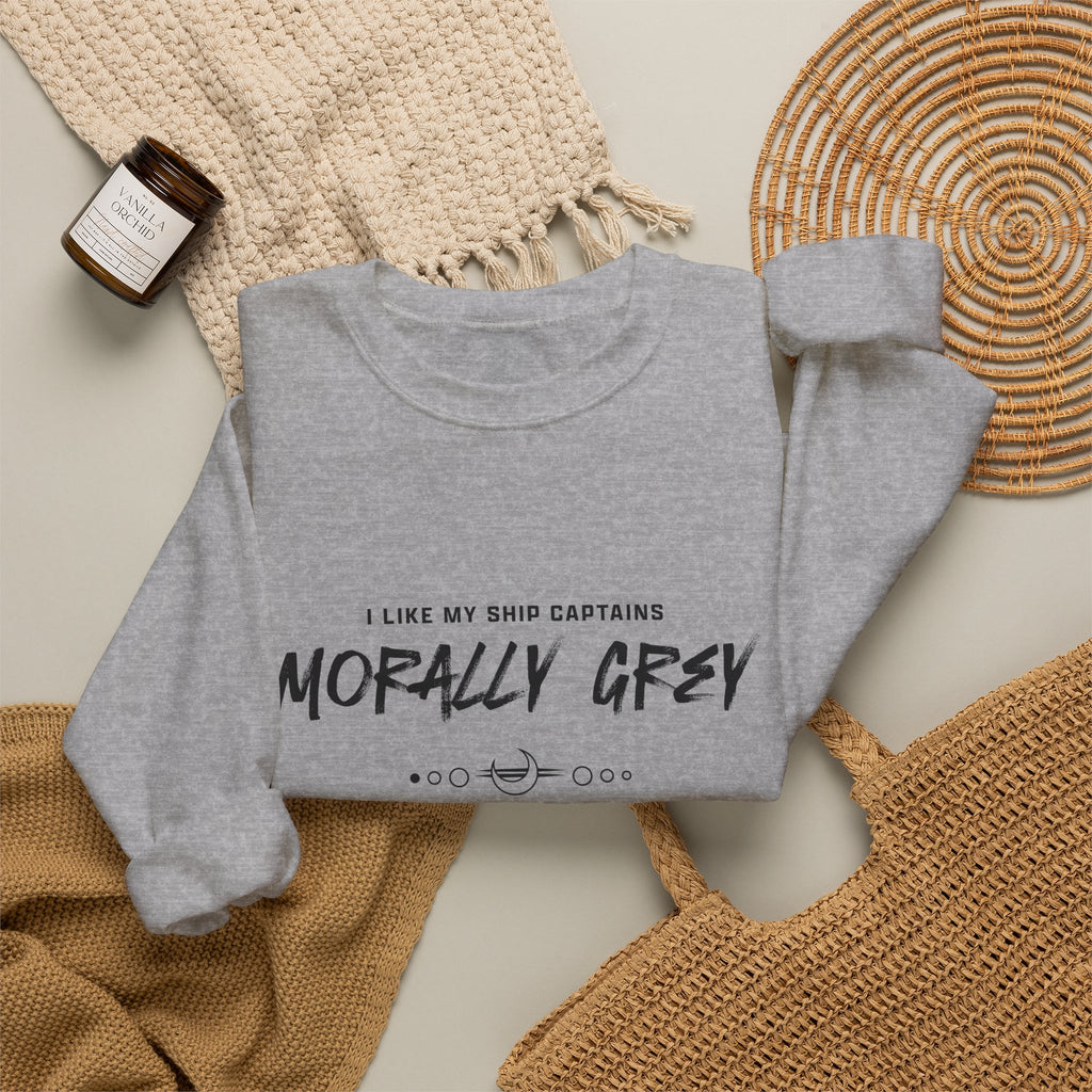 I Like My Ship Captains Morally Grey Crewneck Sweatshirt