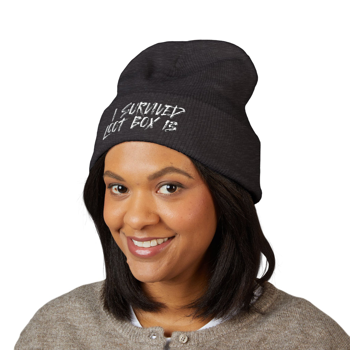 I Survived Loot Box 13 Embroidered Beanie