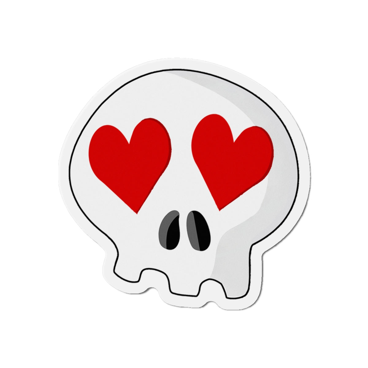 Heart-Eyes Skull Magnet