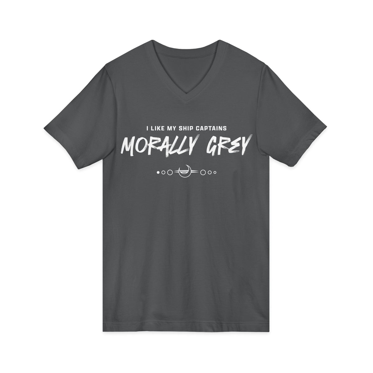 I Like My Ship Captains Morally Grey V-Neck Tee