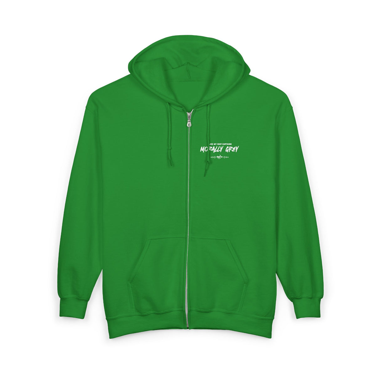 I Like My Ship Captains Morally Grey Zip Hoodie