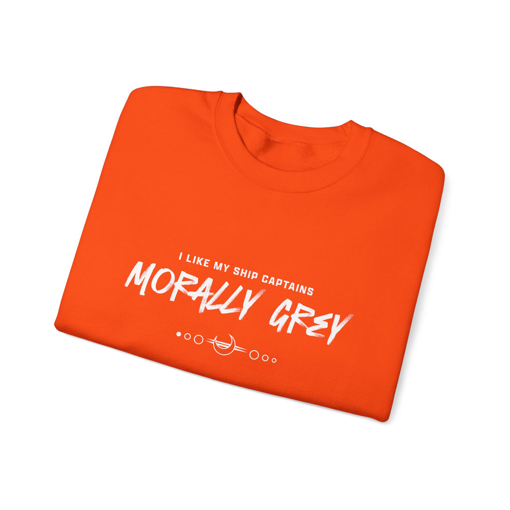 I Like My Ship Captains Morally Grey Crewneck Sweatshirt - Colors