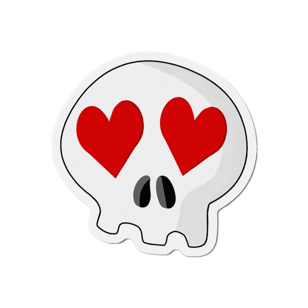 Heart-Eyes Skull Magnet