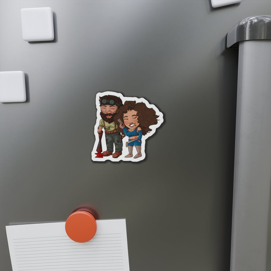 Willow and Bones Magnet (Chibi-Style)