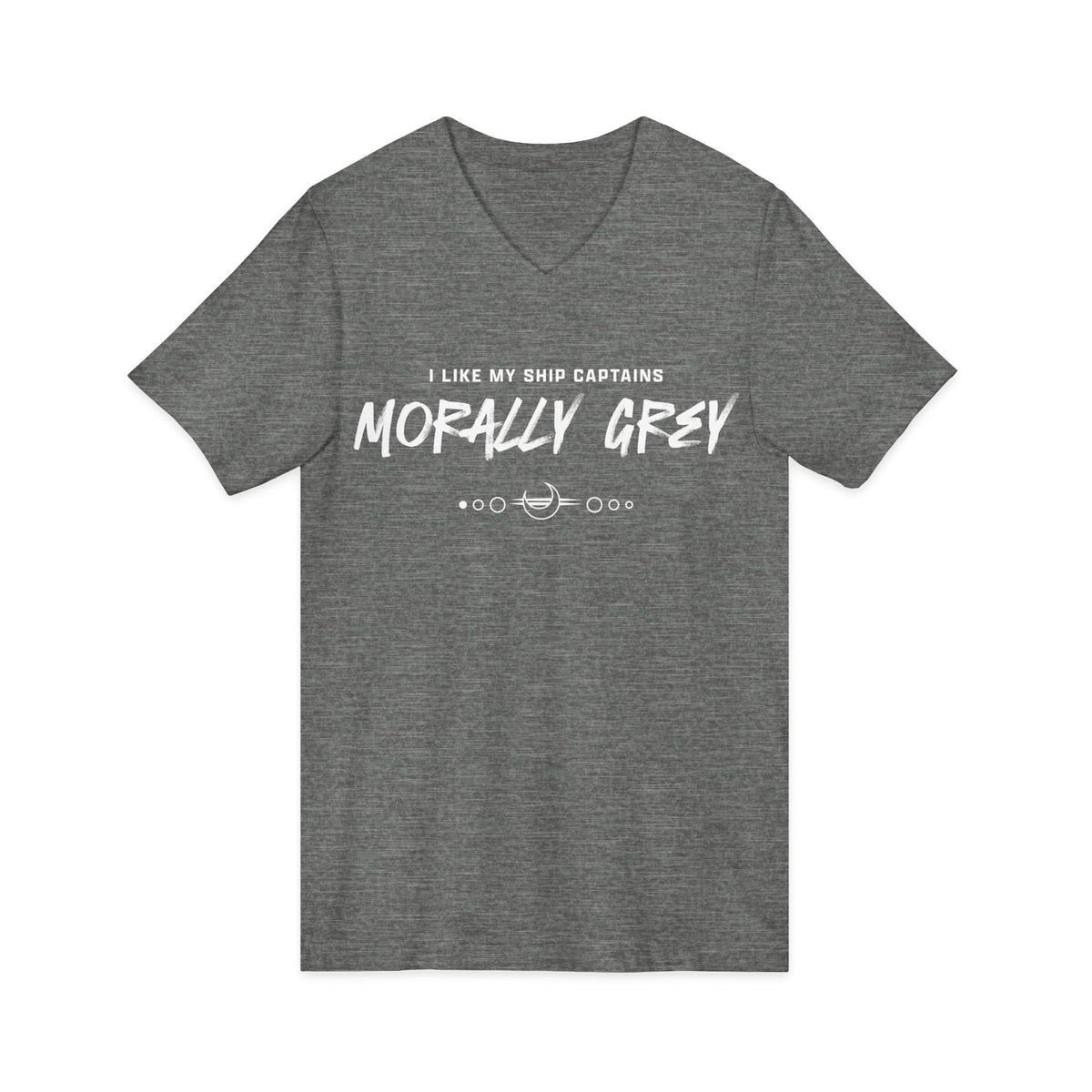 I Like My Ship Captains Morally Grey V-Neck Tee