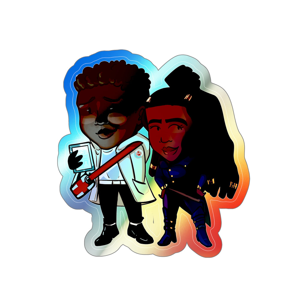 Minn and Farlow Holographic Sticker (Chibi-Style)