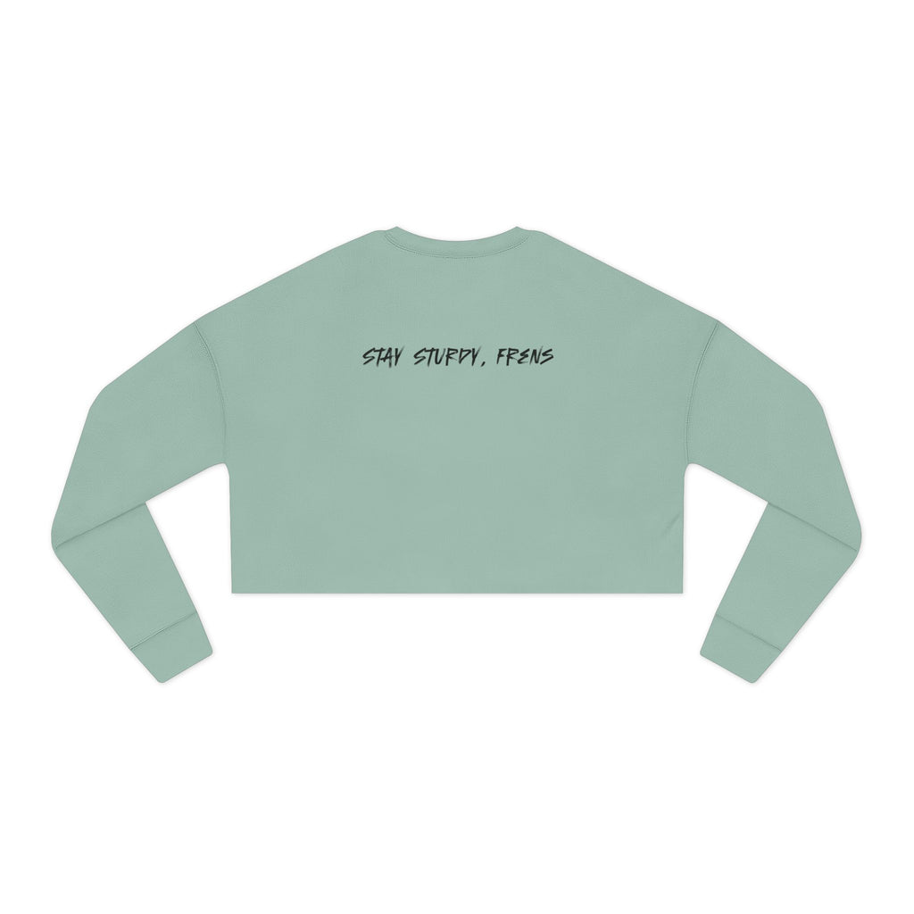 Stay Sturdy, Frens Crest Cropped Sweatshirt