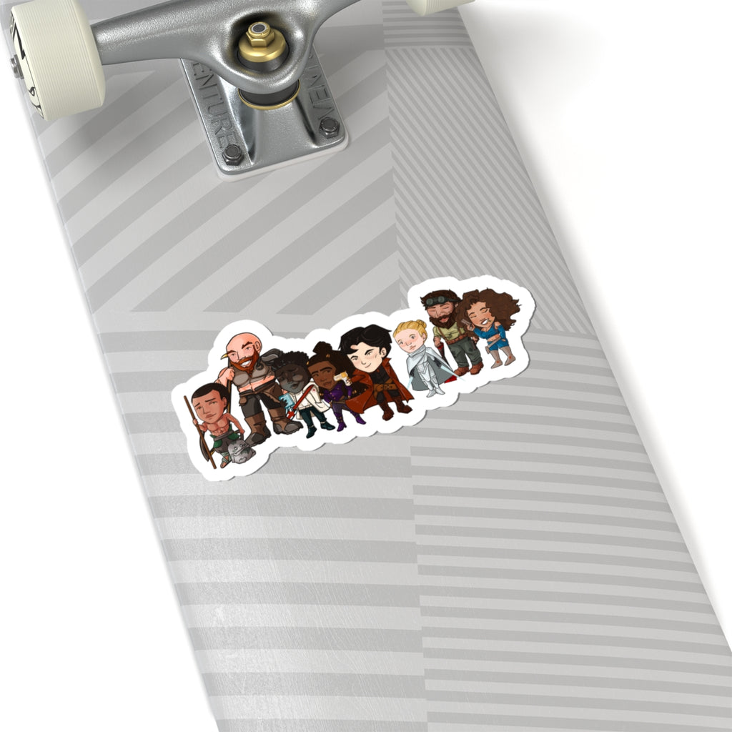 The Crew with Eddie and Little Izzy Sticker (Chibi-Style)