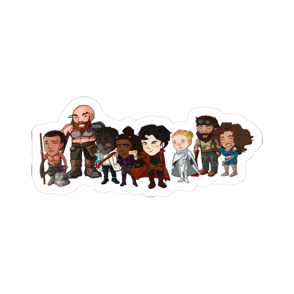 The Crew with Eddie and Little Izzy Sticker (Chibi-Style)