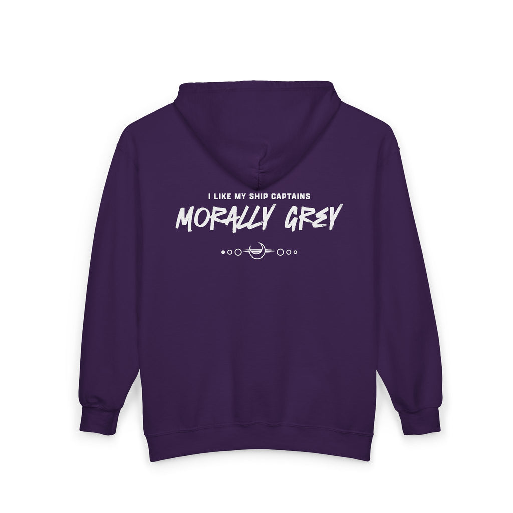 I Like My Ship Captains Morally Grey Zip Hoodie