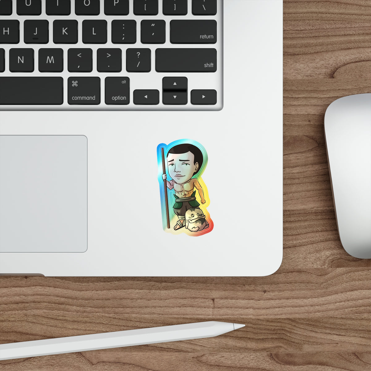 Eddie with Little Izzy Holographic Sticker (Chibi-Style)