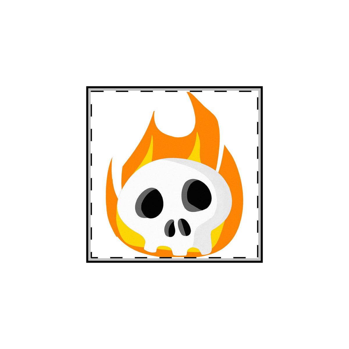 Flaming Skull Pin