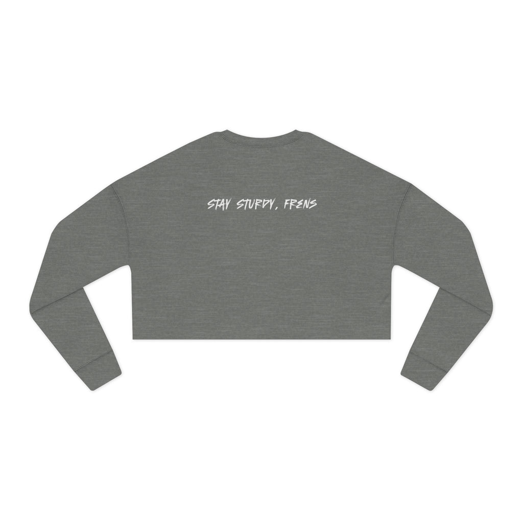 Stay Sturdy, Frens Crest Cropped Sweatshirt
