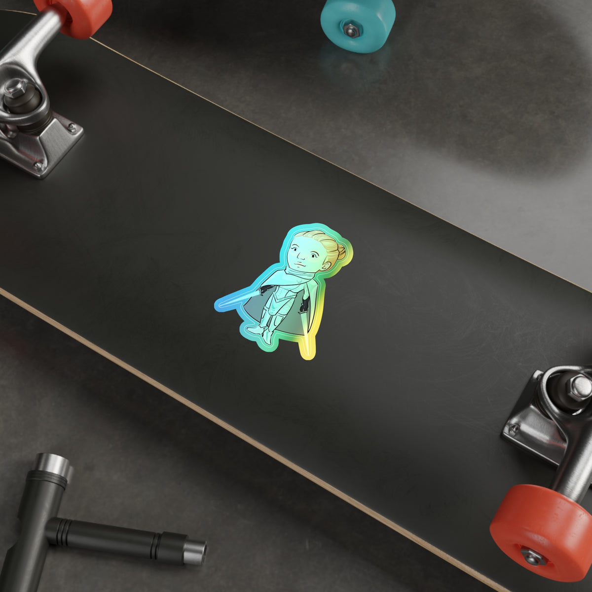 Dot Holographic Sticker (Chibi-Style)