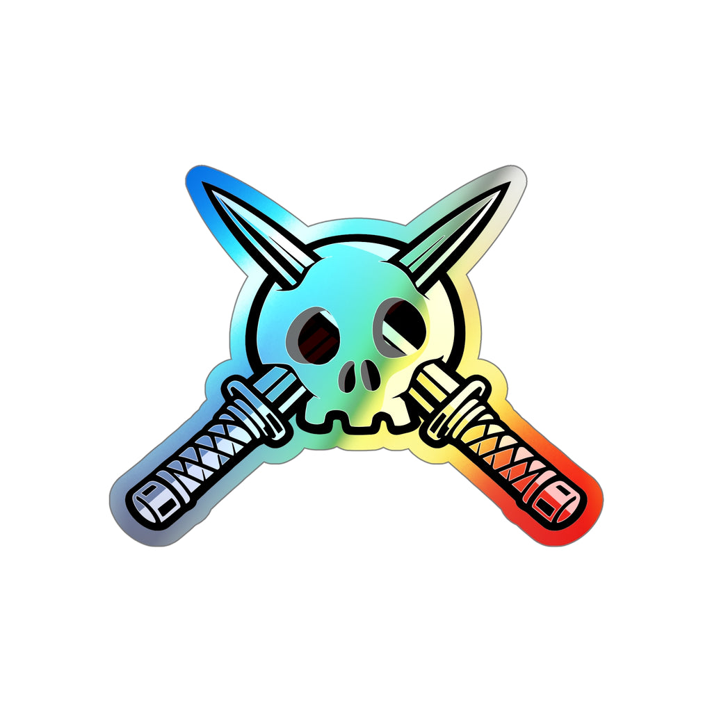 Trench Logo (White) Holographic Sticker