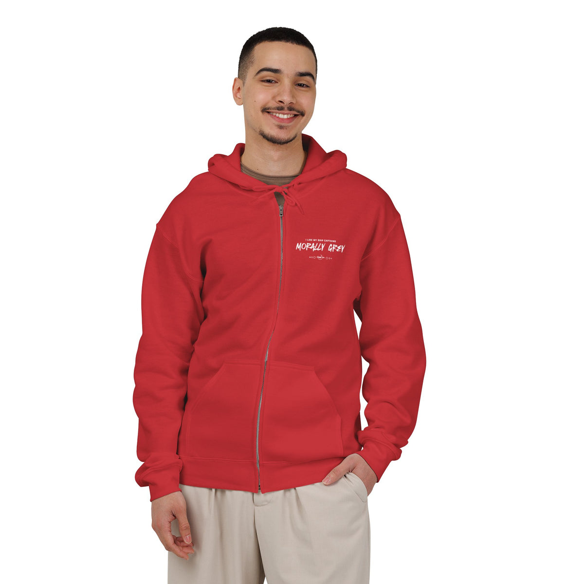 I Like My Ship Captains Morally Grey Zip Hoodie