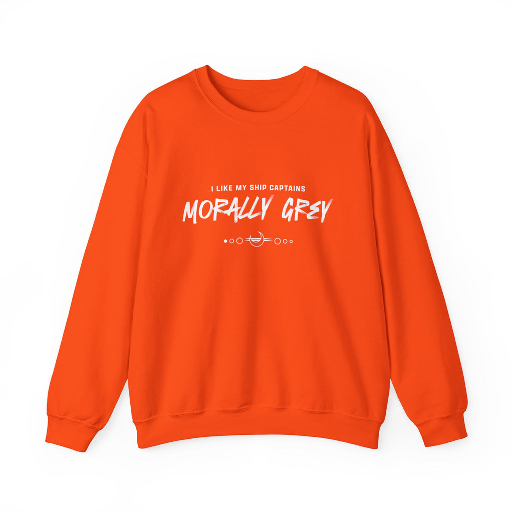I Like My Ship Captains Morally Grey Crewneck Sweatshirt - Colors