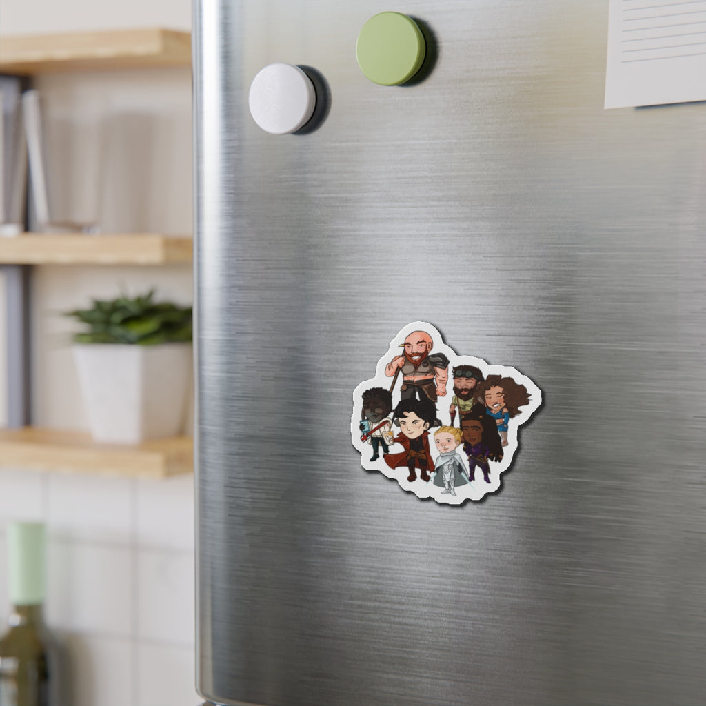 The Crew Huddle Magnet (Chibi-Style)