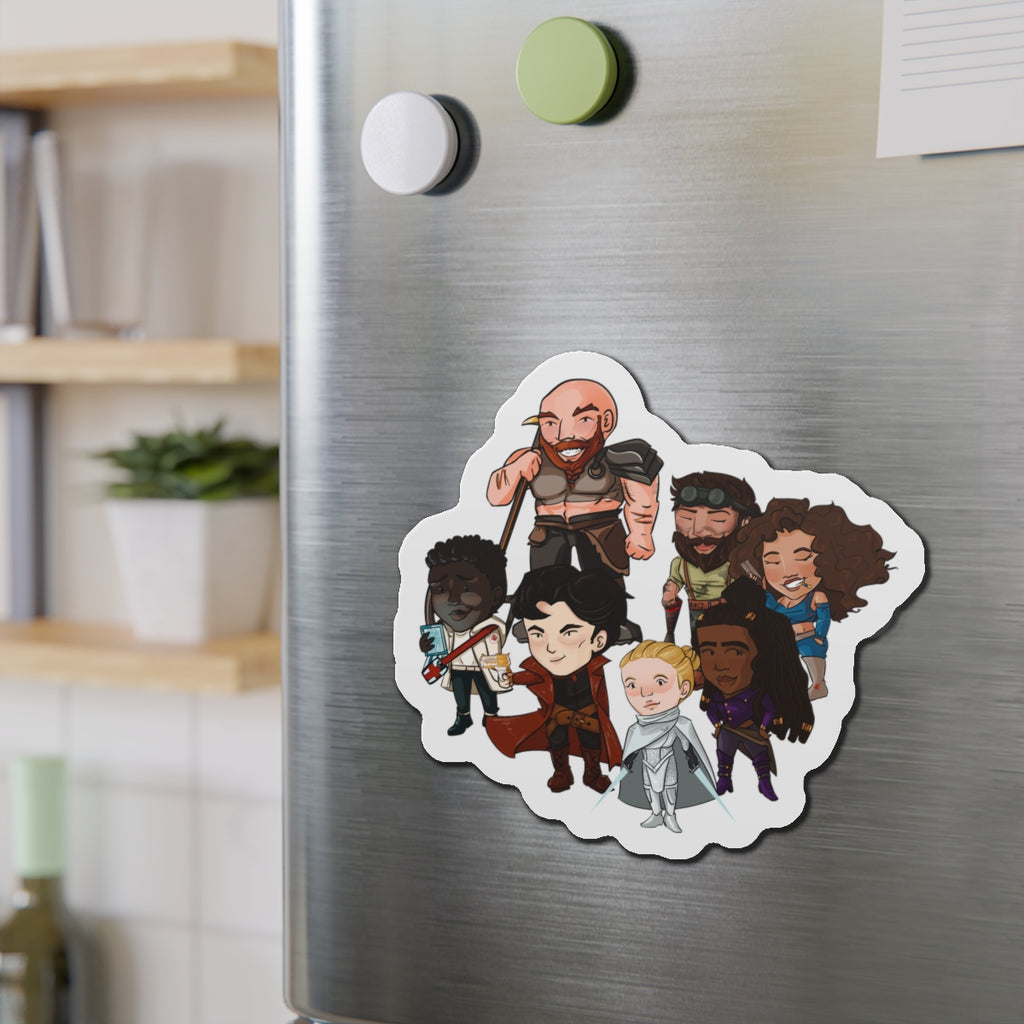 The Crew Huddle Magnet (Chibi-Style)