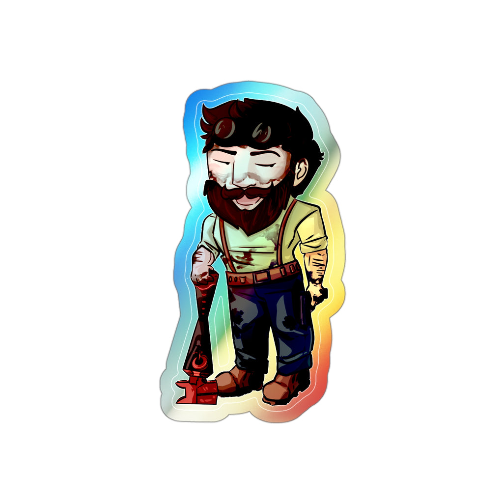 Bones Holographic Sticker (Chibi-Style)