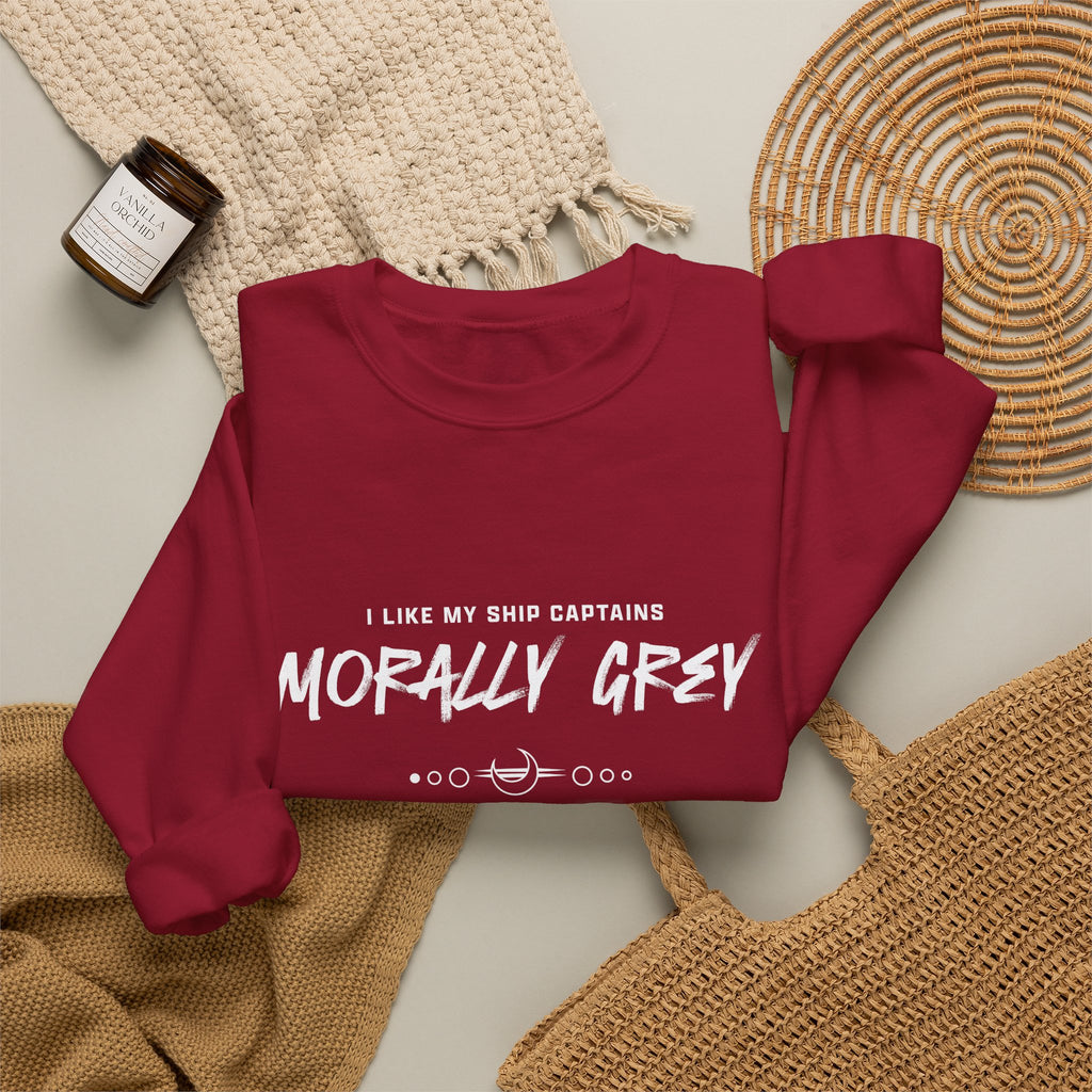 I Like My Ship Captains Morally Grey Crewneck Sweatshirt - Colors