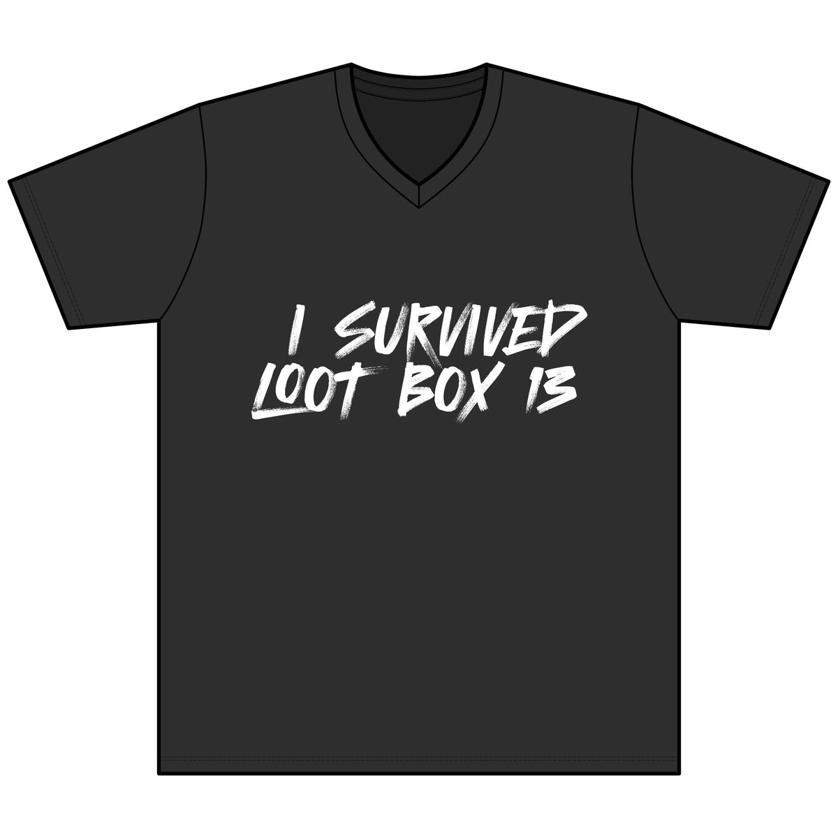 I Survived Loot Box 13 Heather V-Neck Tee