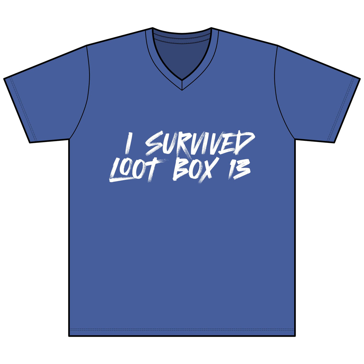 I Survived Loot Box 13 Heather V-Neck Tee
