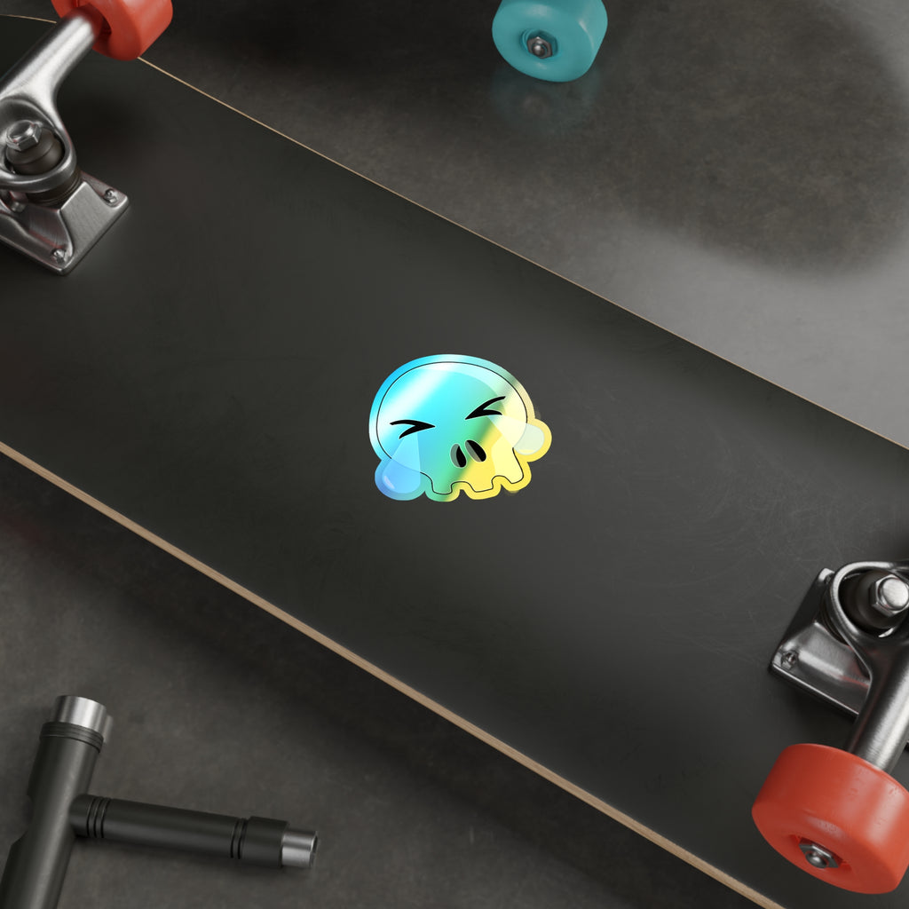 ROFL Skull Holographic Sticker