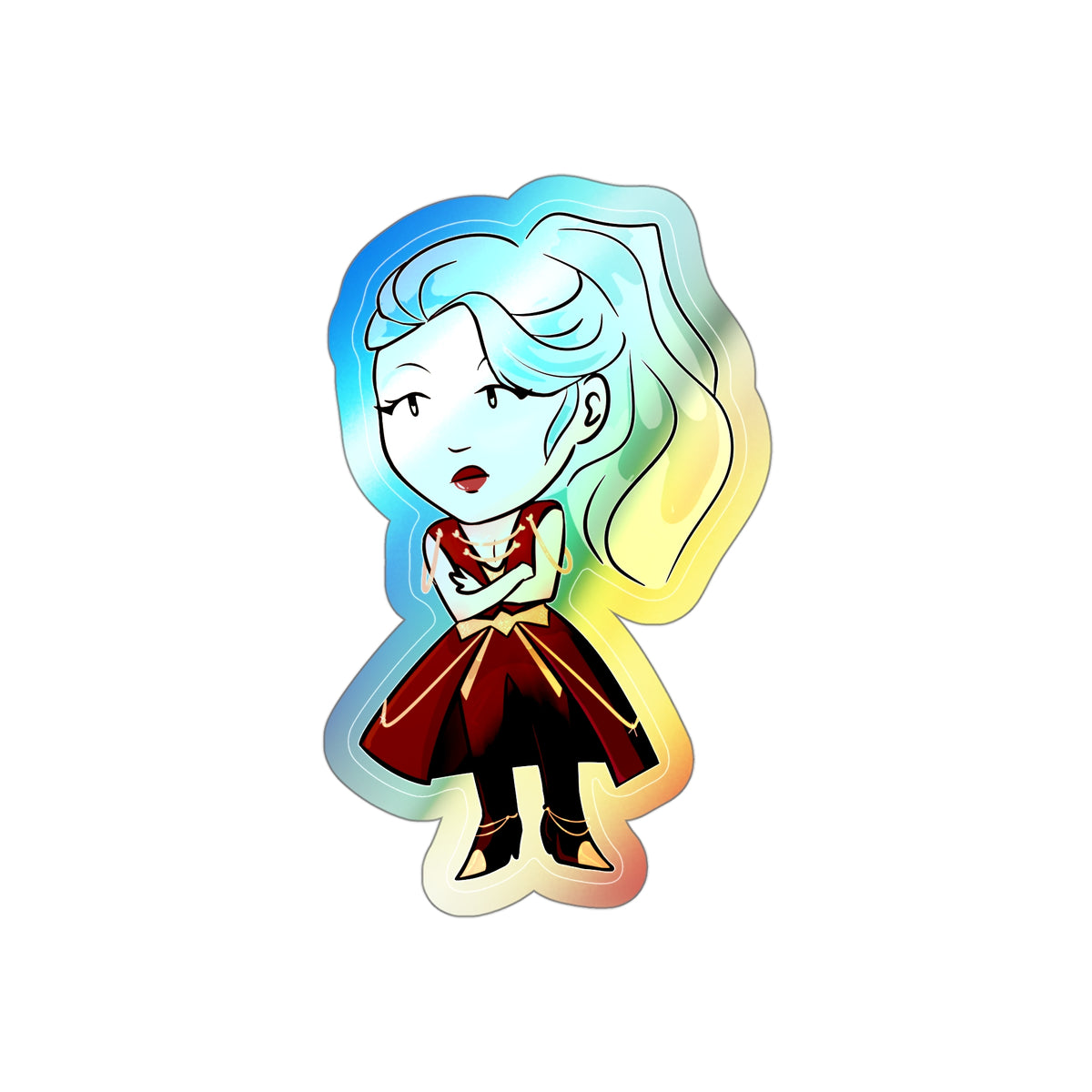 Dalia Holographic Sticker (Chibi-Style)