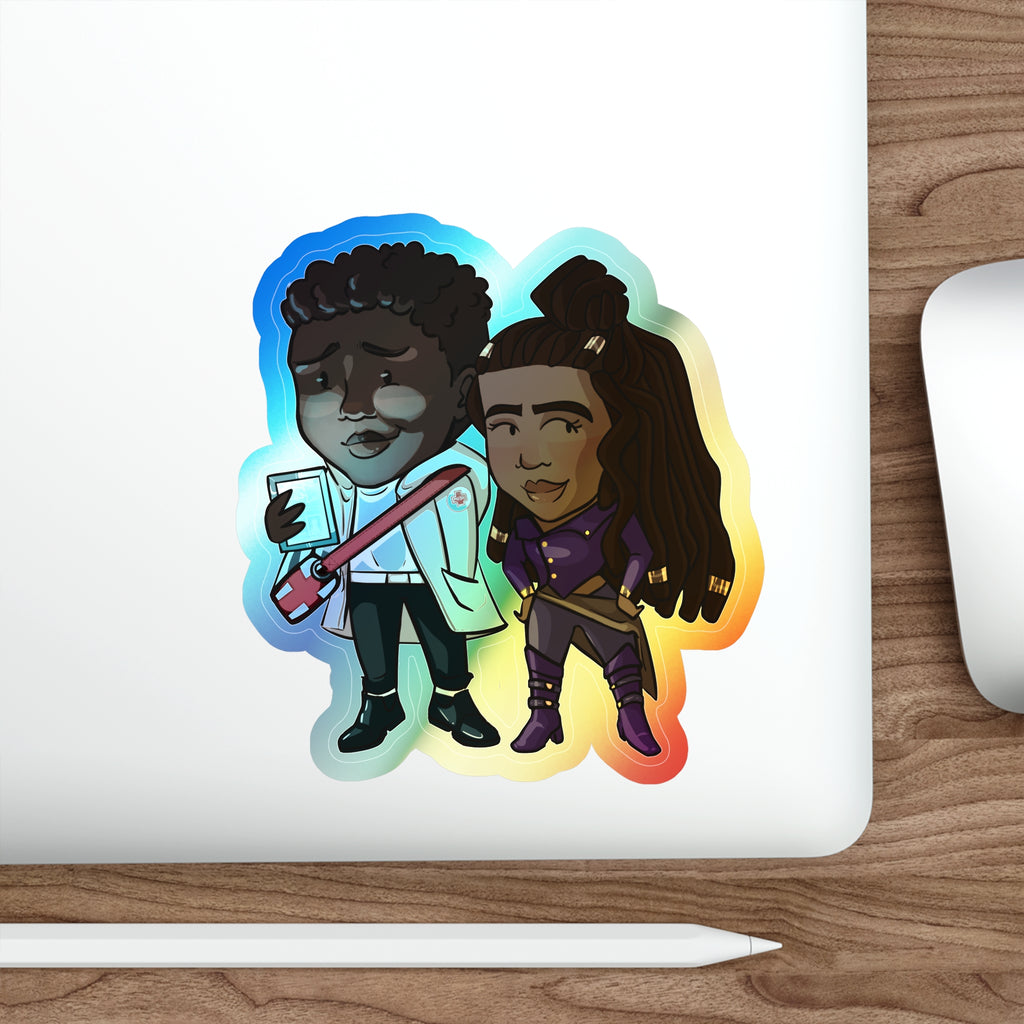 Minn and Farlow Holographic Sticker (Chibi-Style)
