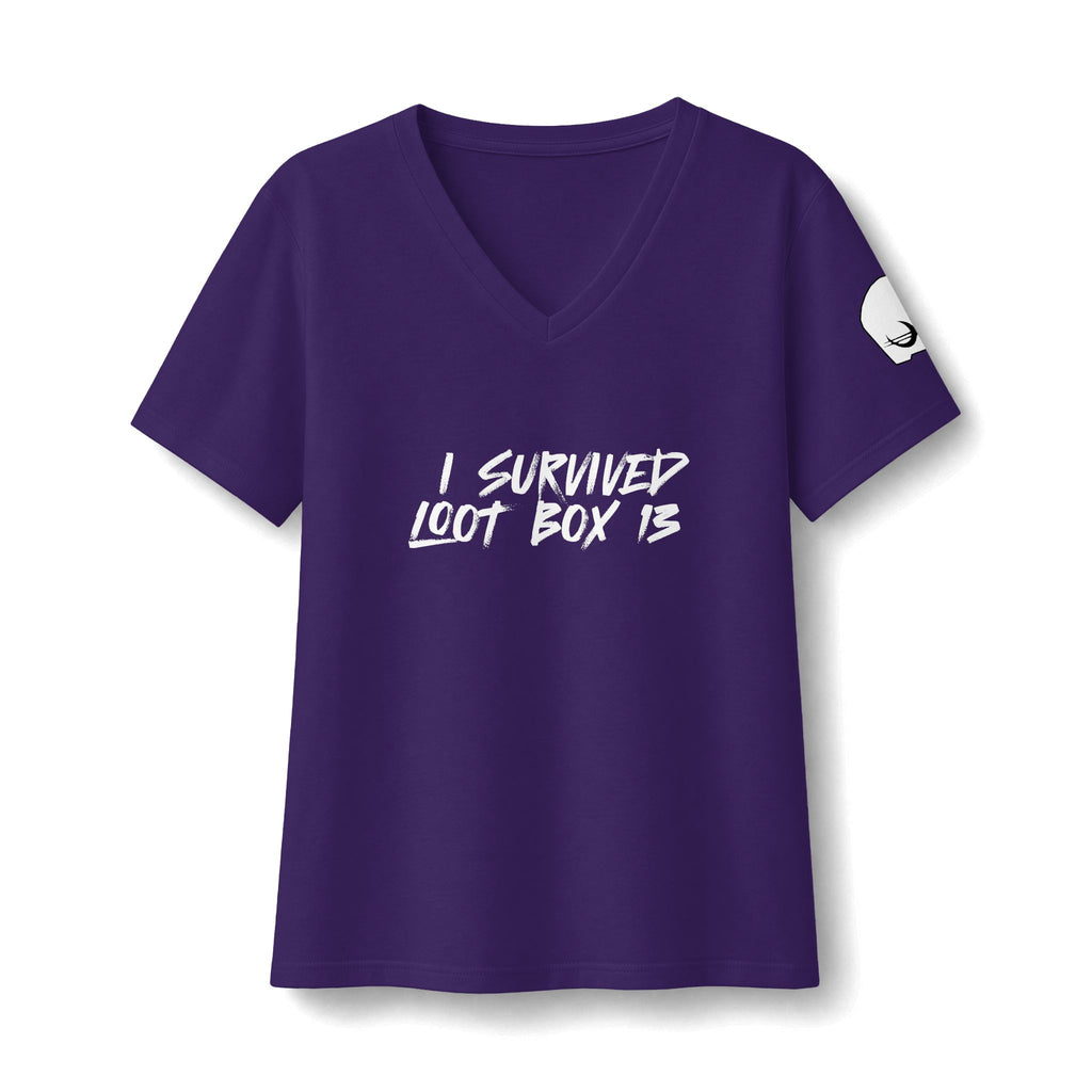 I Survived Loot Box 13 Women's Relaxed V-Neck Tee