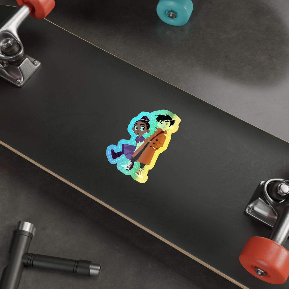 Grey and Minn Holographic Sticker (Kid Crew)