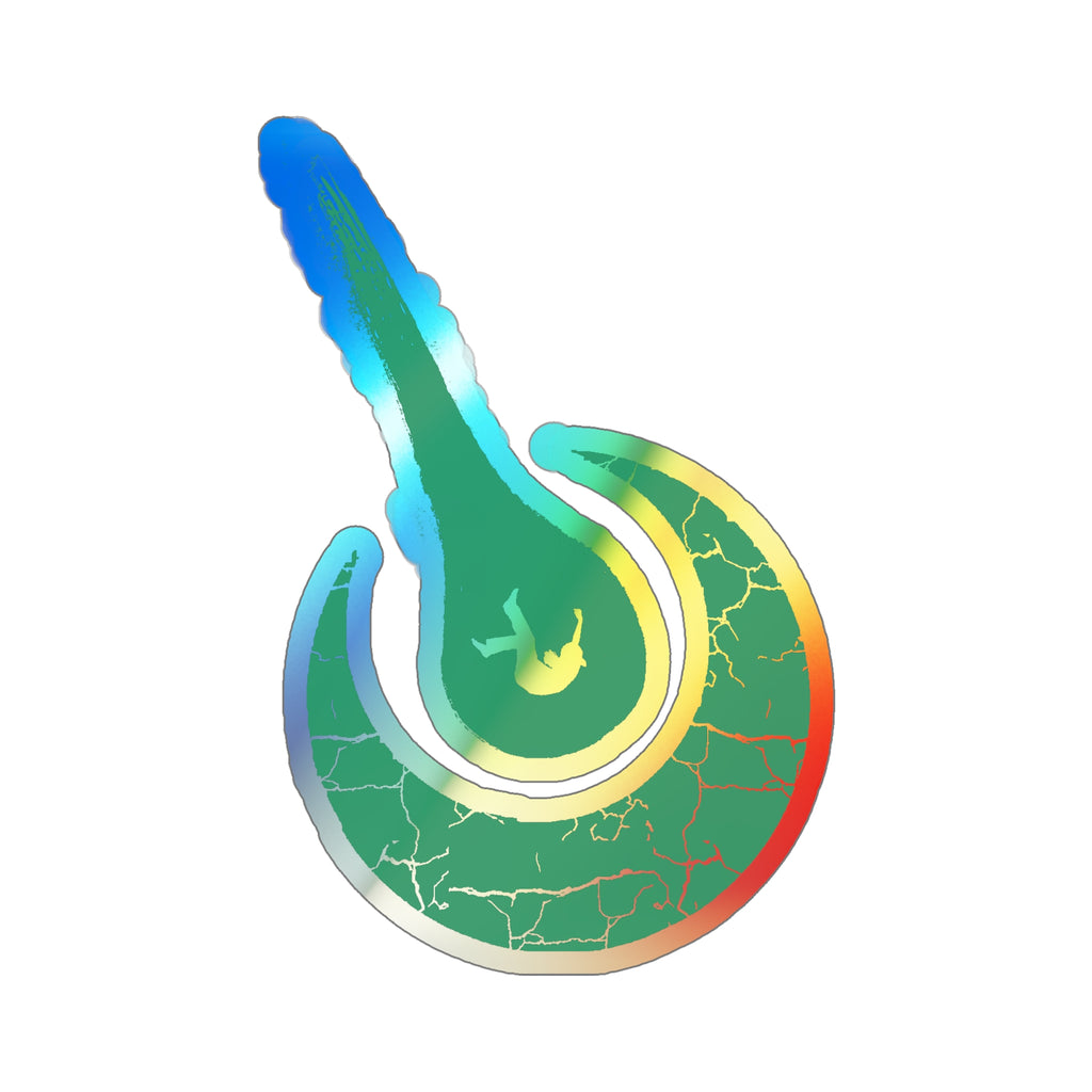 Maurice Africh Logo Holographic Sticker (Teal)