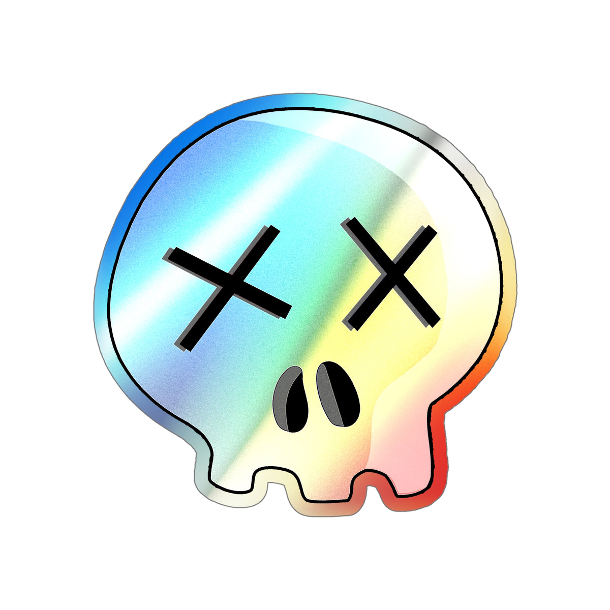 Dead Skull Holographic Sticker