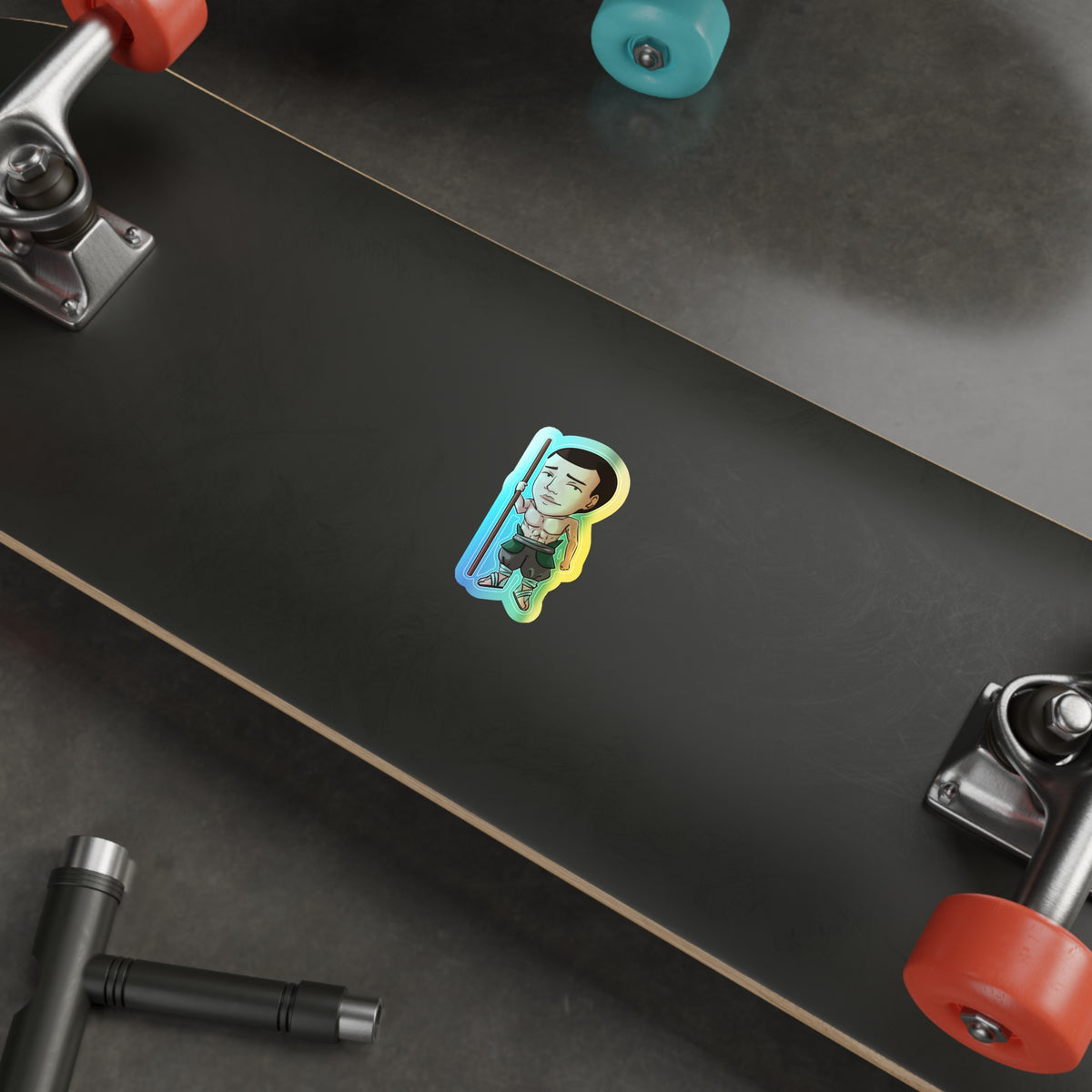 Eddie Holographic Sticker (Chibi-Style)
