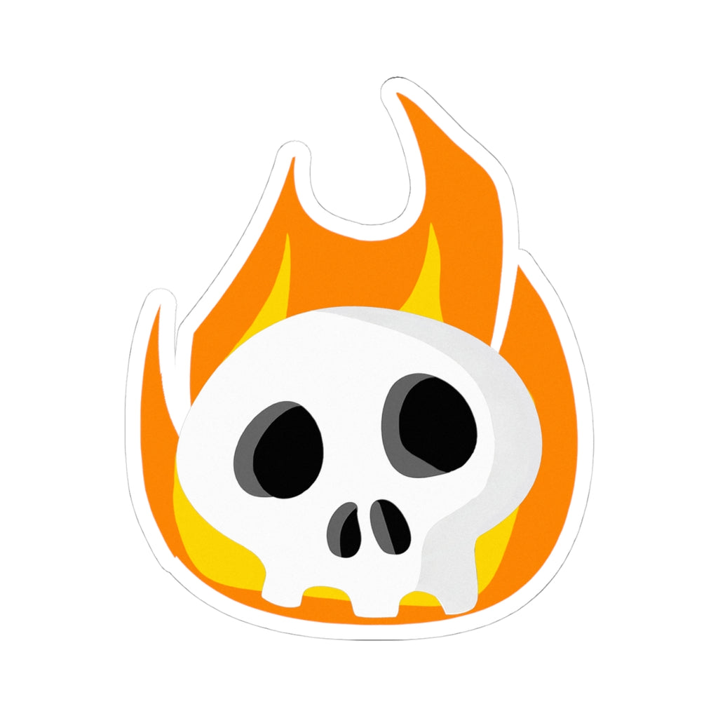 Flaming Skull Sticker