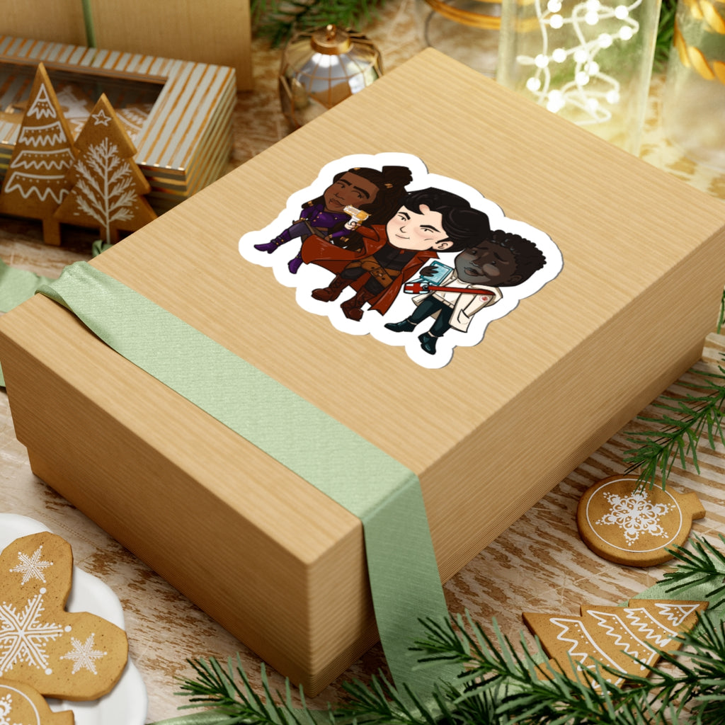 Grey, Minn, and Farlow Sticker (Chibi-Style)