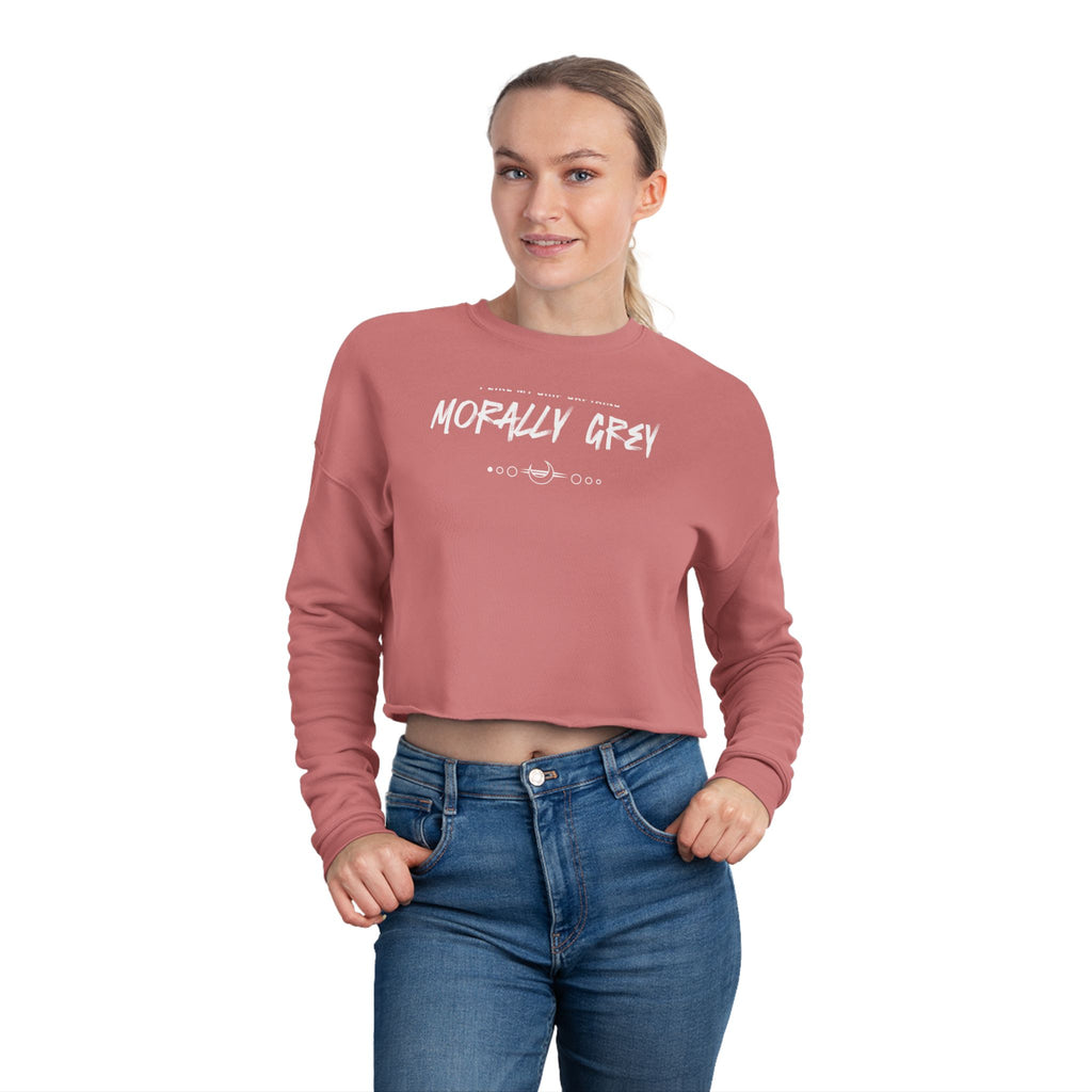 I Like My Ship Captains Morally Grey Cropped Sweatshirt