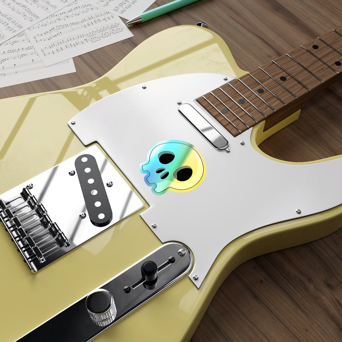 Trench Skull (No Jaw) Holographic Sticker